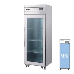 [그랜드우성] 업소용 고급형 간냉식 25박스 양문형 올냉장고 유리문 1도어 WSFM-650R(1GD)