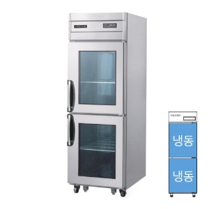 [그랜드우성] 업소용 고급형 간냉식 25박스 양문형 올냉동고 유리문 WSFM-650F(2DD)