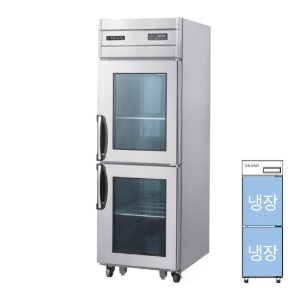 [그랜드우성] 업소용 고급형 간냉식 25박스 양문형 올냉장고 유리문 WSFM-650R(2GD)