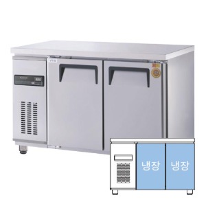 [그랜드우성] 업소용 간냉식 측면 보냉테이블 올냉장고 4자 좌기계 GWFM-120RTC