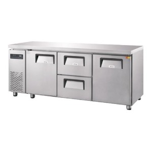 [그랜드우성] 간냉식 카페형 서랍식 냉장고(우유보관) 6자, 좌우도어 중서랍 2칸 GWFM-180DT-2M