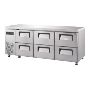 [그랜드우성] 간냉식 카페형 서랍식 냉장고(우유보관) 6자, 올서랍 6칸 GWFM-180DT-6