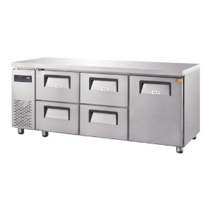 [그랜드우성] 간냉식 카페형 서랍식 냉장고(우유보관) 6자, 우도어 좌서랍 4칸 GWFM-180DT-4L